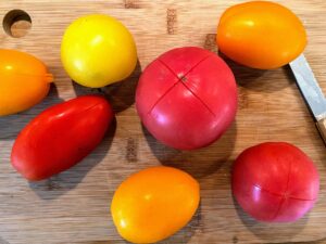 Tartare de tomate - Les tomates
