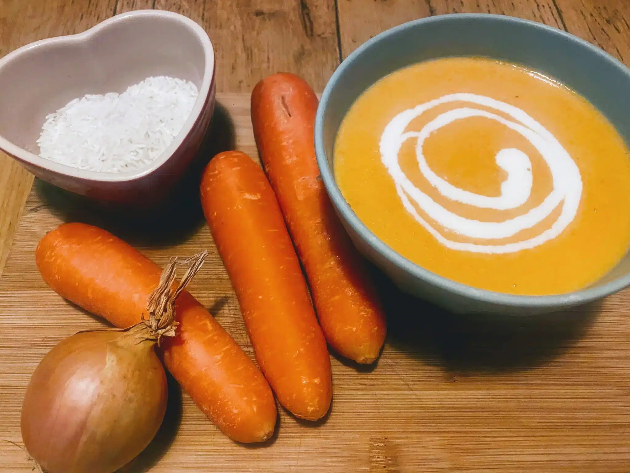Potage Crécy à la carotte et riz