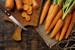bunch fresh carrots arrangement