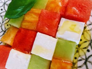 Salade grecque revisitee en cubes