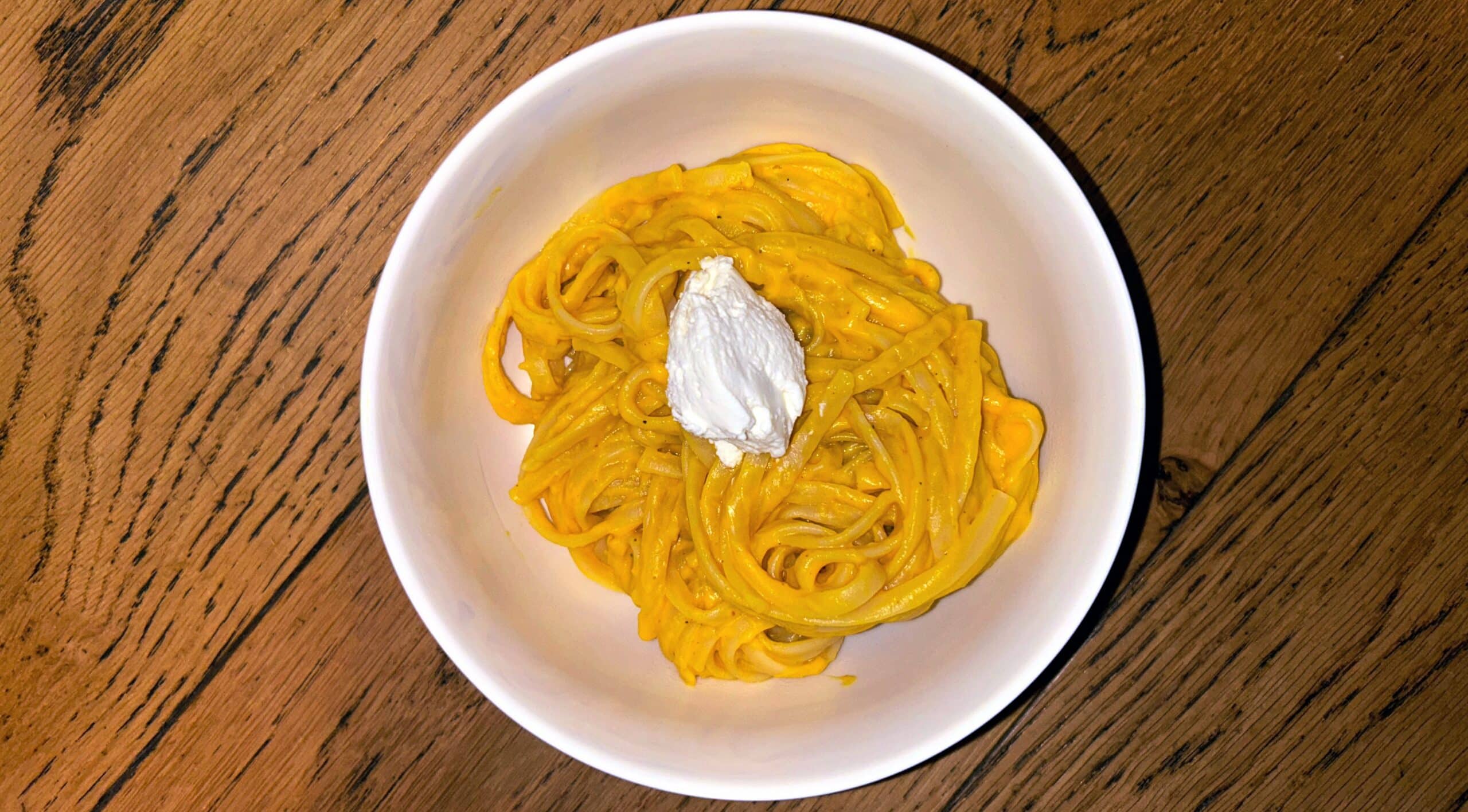 Linguine crémeuses au potimarron