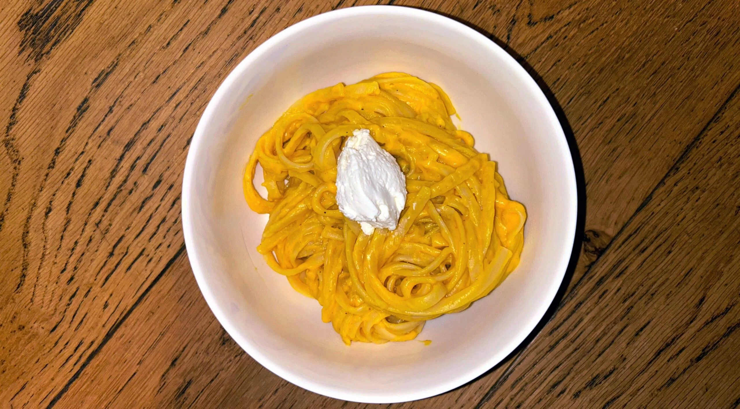 Linguine crémeuses au potimarron