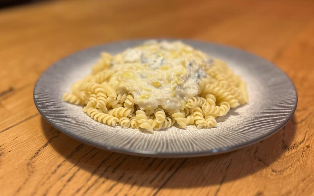 Pâtes à la fondue de poireaux et au gorgonzola