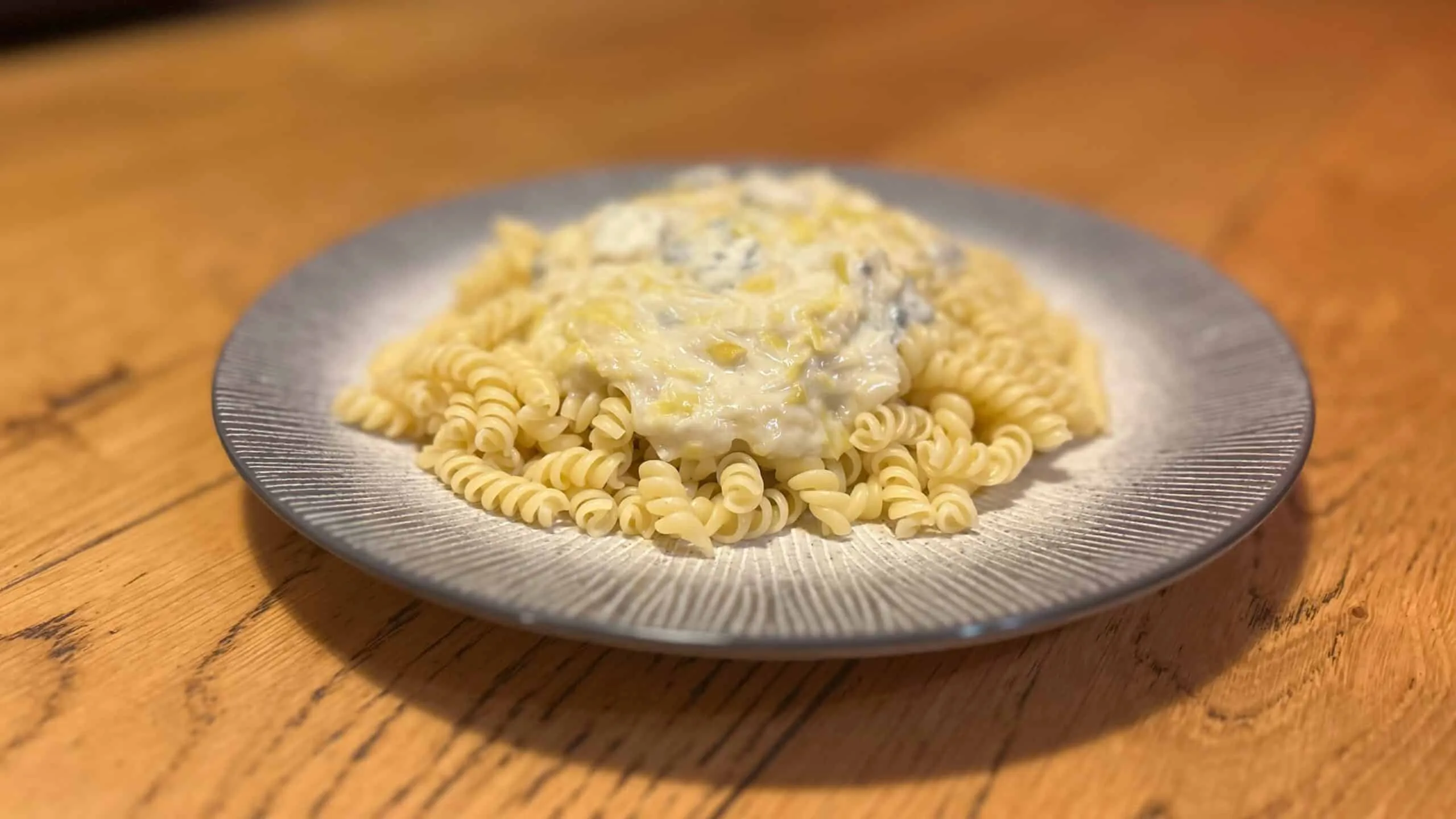 Pâtes à la fondue de poireaux et au gorgonzola