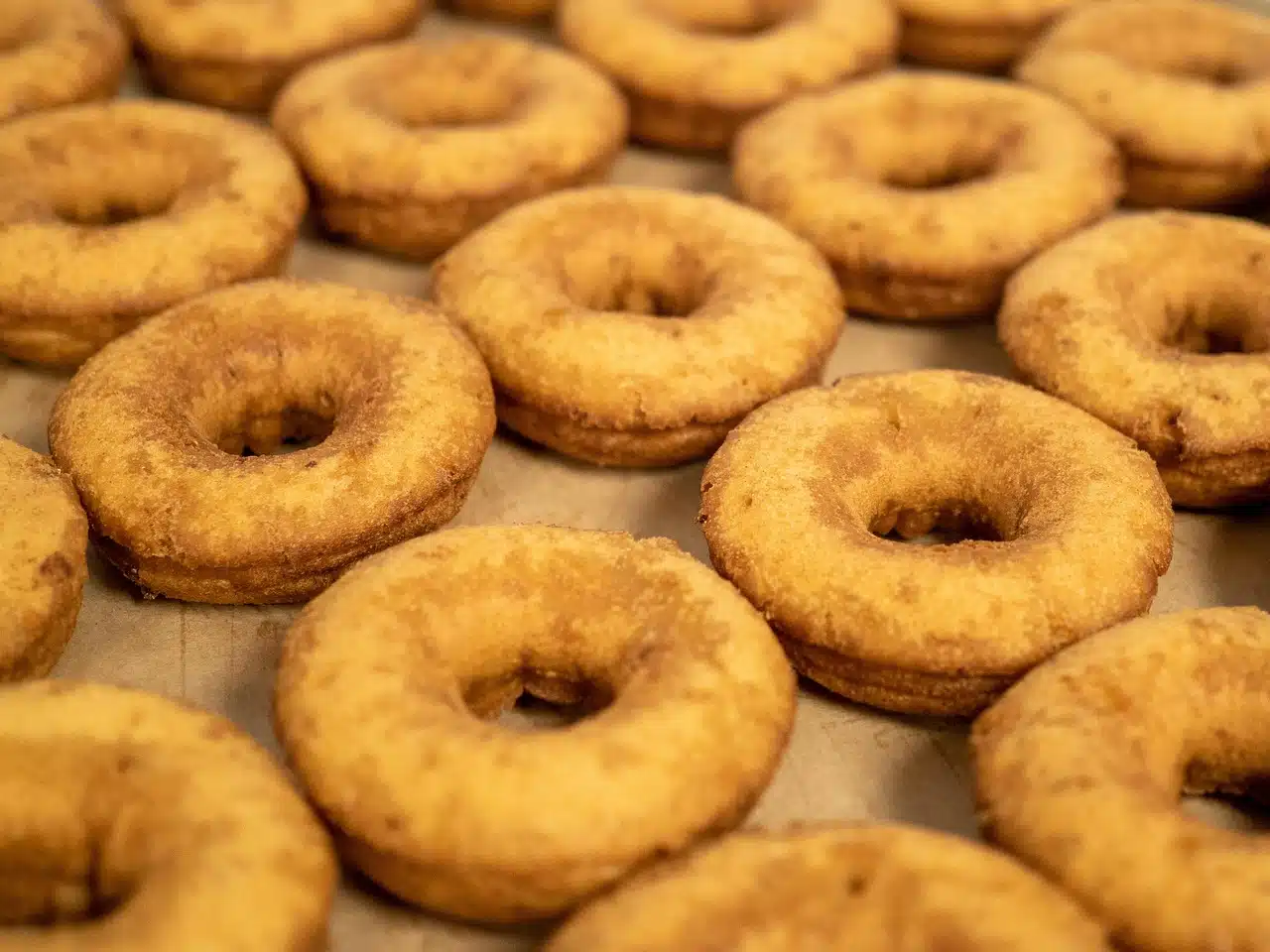 donut, fried, apple, breakfast, food, bakery, fresh