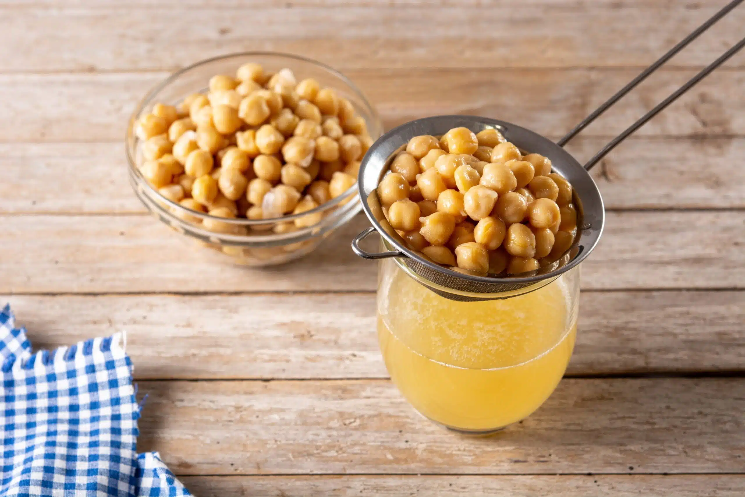Chickpea Water Aquafaba Wooden Table Chickpea Water Is Substitute Eggs Pastries Scaled