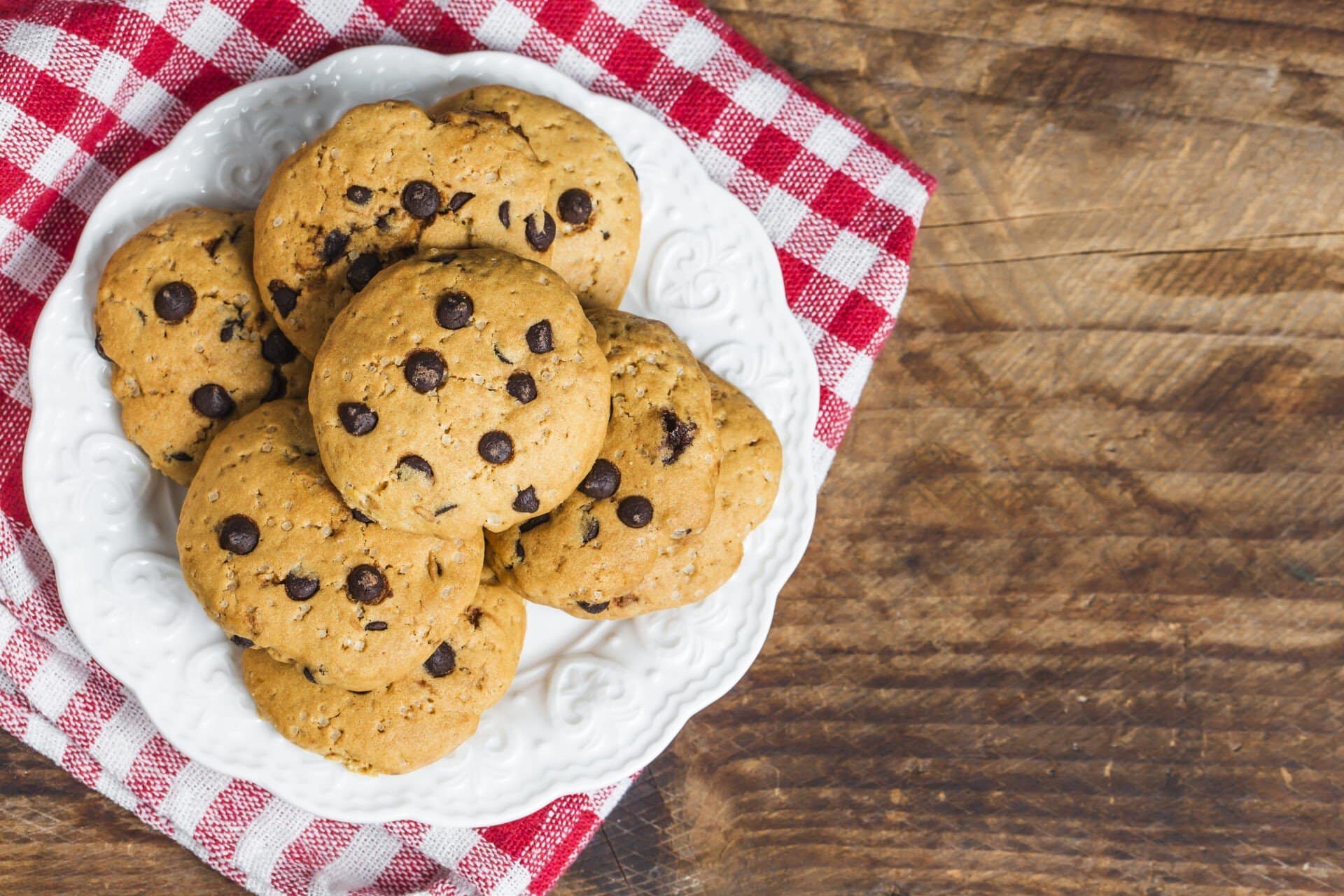 Chocolate Chip Cookie White Background