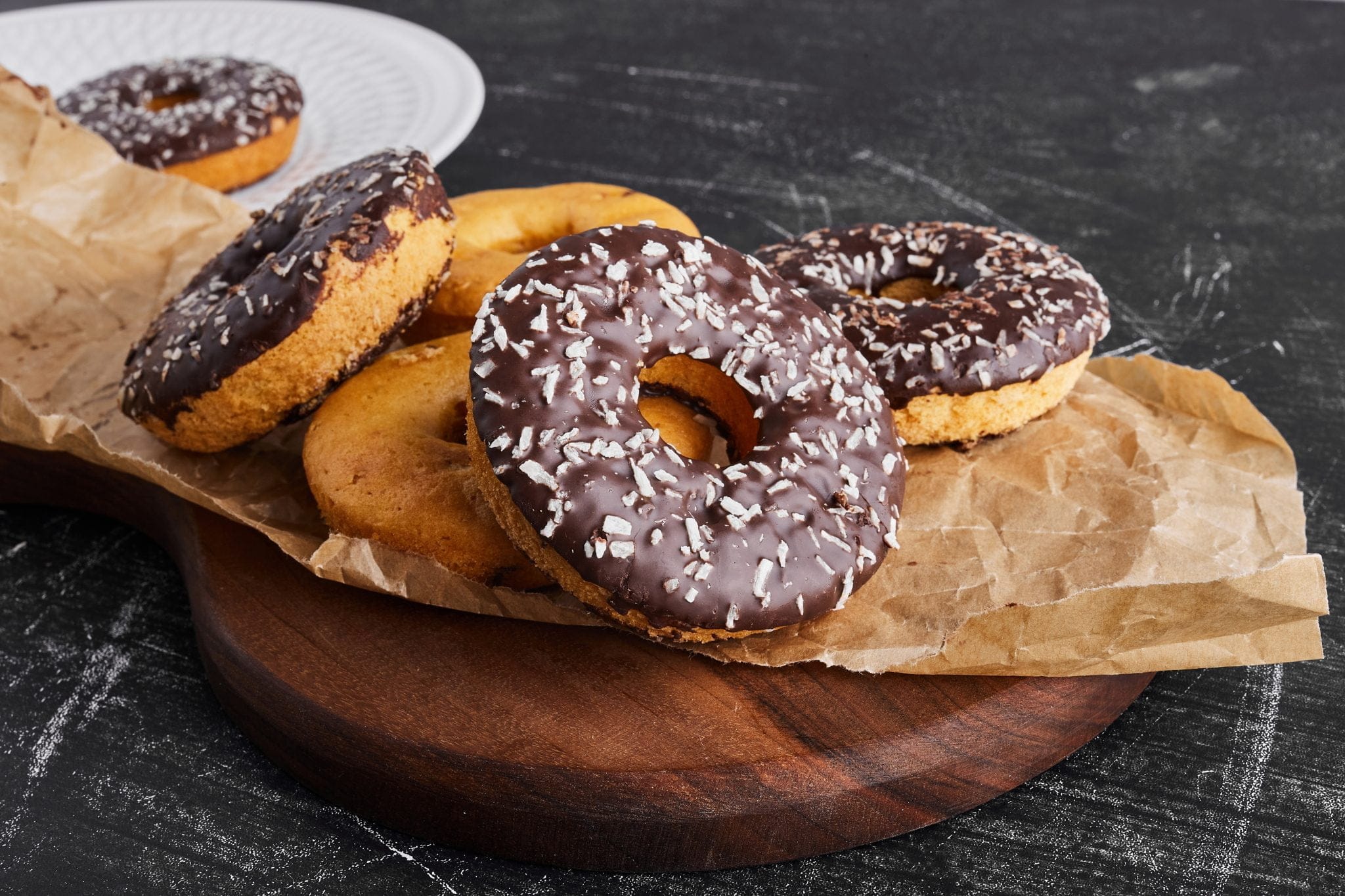 Chocolate Doughnuts Rustic Platter Scaled