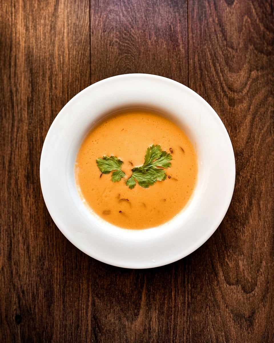 soup in white ceramic bowl