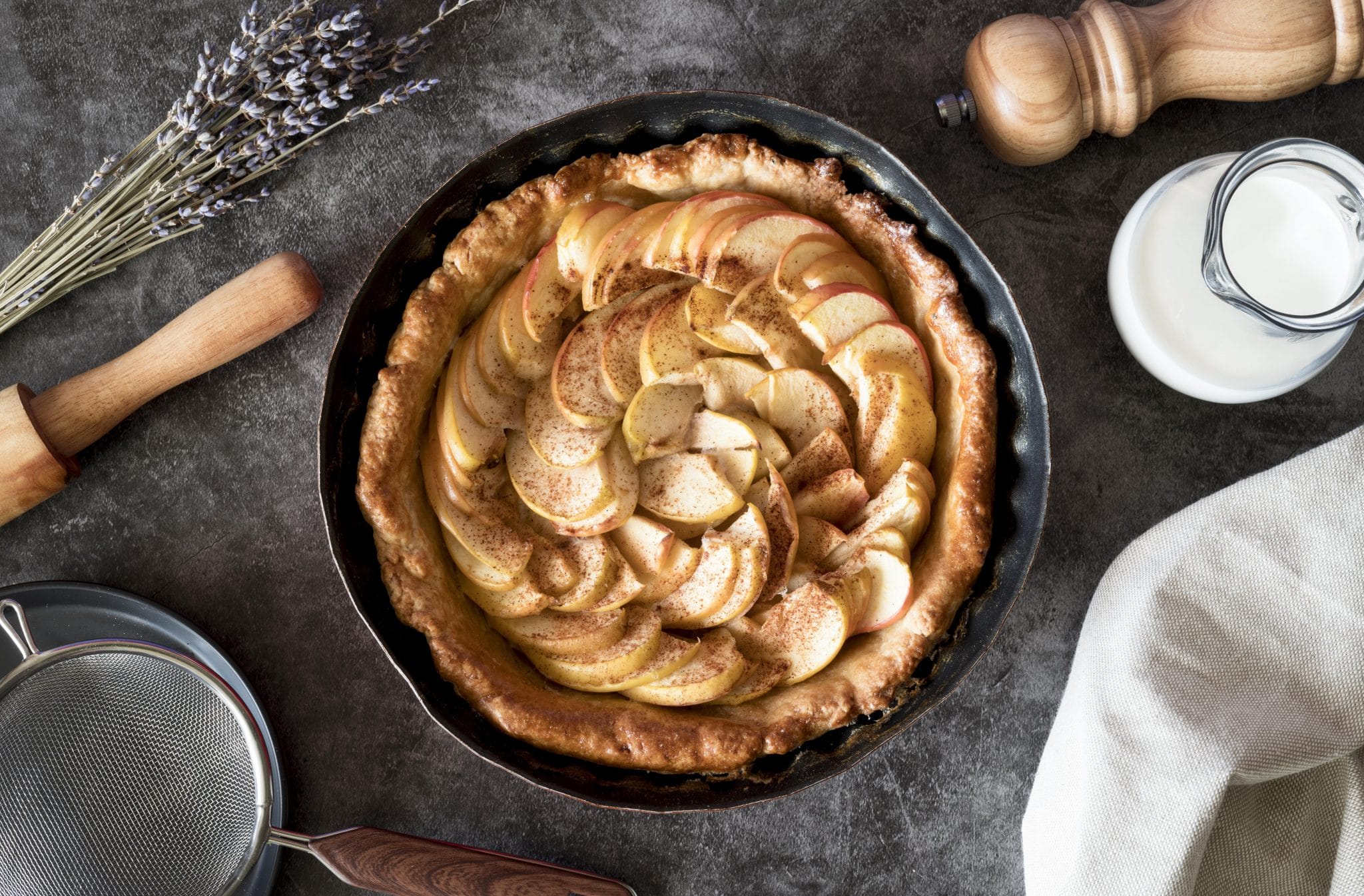 Top View Apple Pie Tray Scaled